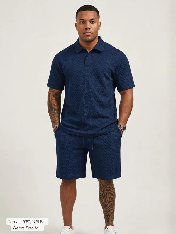 Obsidiana - Conjunto casual de 2 piezas para hombre