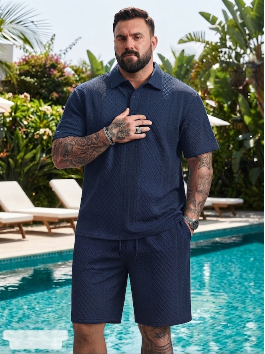 Obsidiana - Conjunto casual de 2 piezas para hombre
