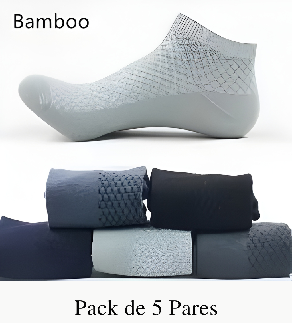 Medias de Fibra de Bambú - Clásicas - Antiolor - De alta Calidad | Pack de 5 pares