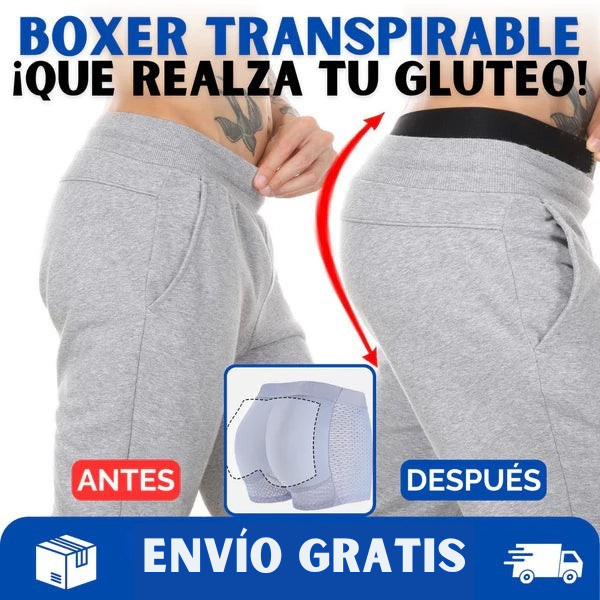Boxers Transpirables de Seda de Hielo con Realce