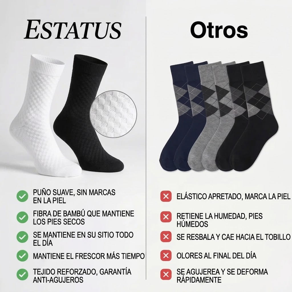 MEDIAS ESTATUS - DE FIBRA DE BAMBÚ PREMIUM